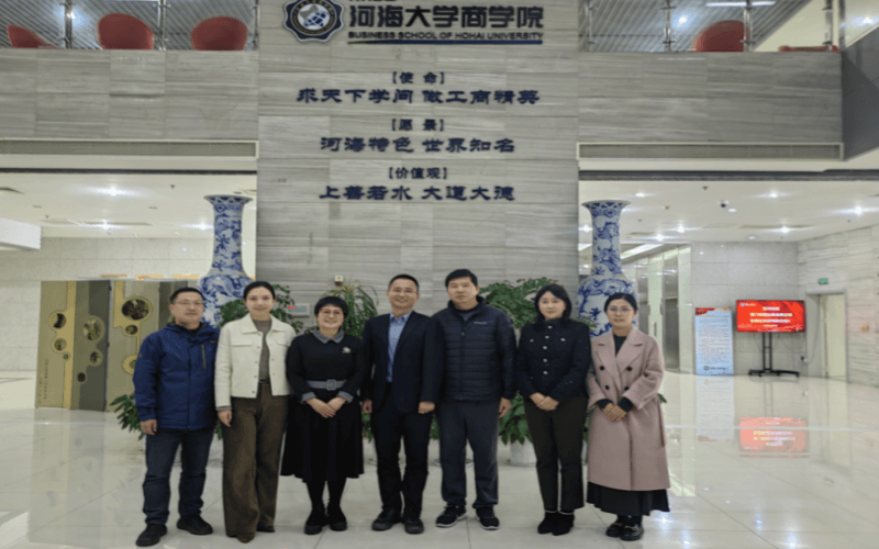 Devin Guo with representatives from School of Business at Hohai University 