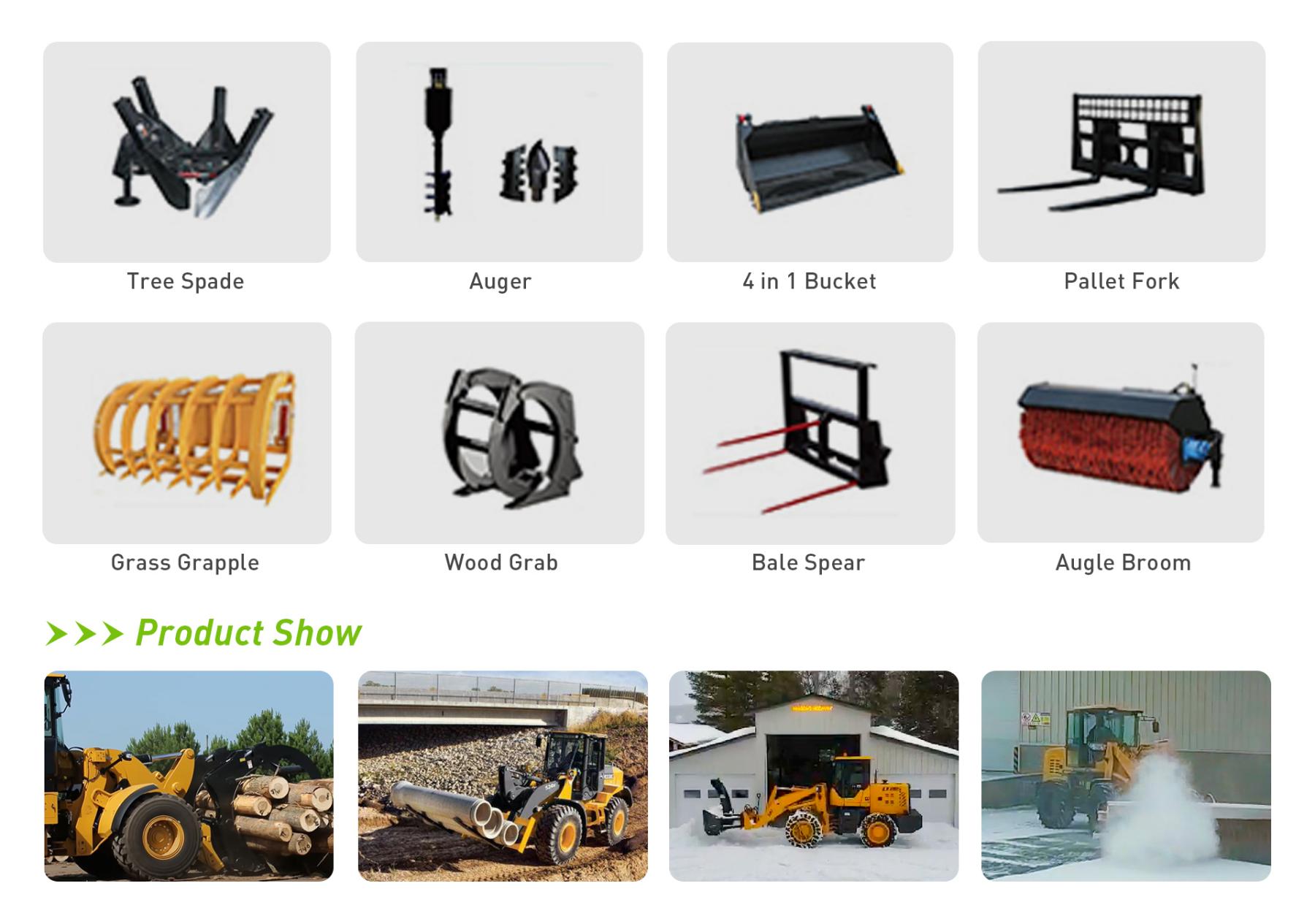 electric wheel loader accessories