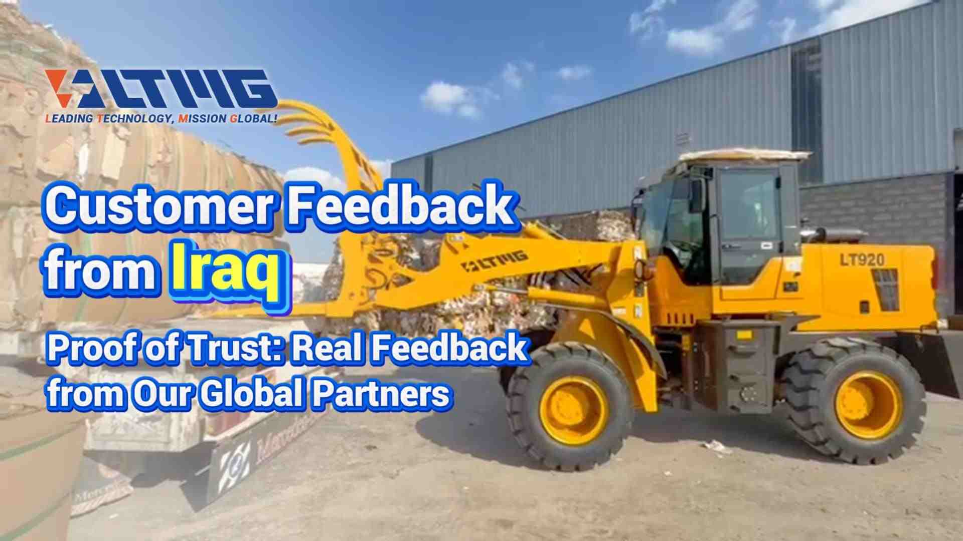 Chargeur LT920 avec grappin en Irak : une gestion des déchets simplifiée