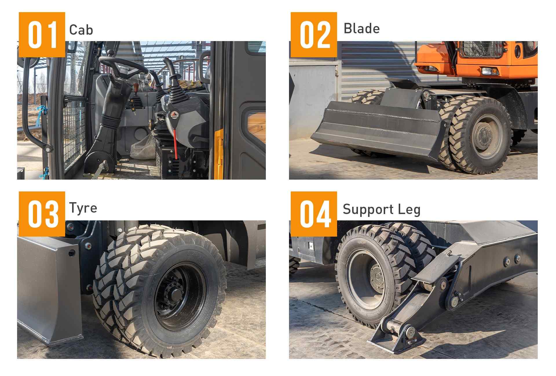 New Wheeled Excavator Digging Machinery for Sale