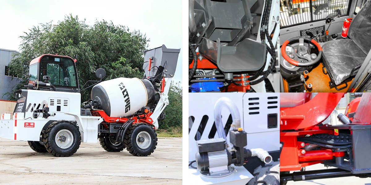 0.7m&sup3; 4WD Mini Self Loading Concrete Mixer Truck